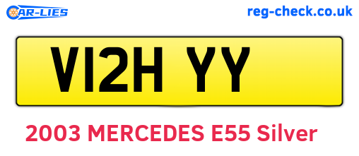V12HYY are the vehicle registration plates.