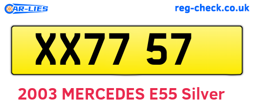 XX7757 are the vehicle registration plates.