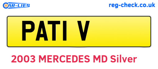 PAT1V are the vehicle registration plates.