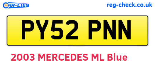 PY52PNN are the vehicle registration plates.