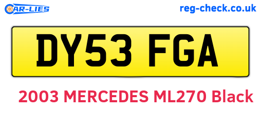 DY53FGA are the vehicle registration plates.