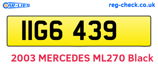 IIG6439 are the vehicle registration plates.