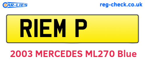 R1EMP are the vehicle registration plates.