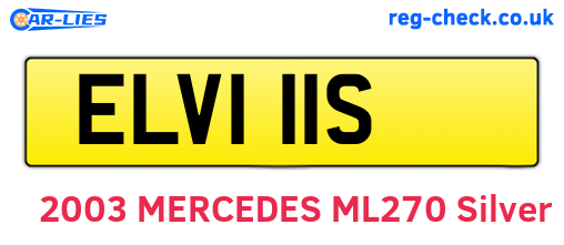 ELV111S are the vehicle registration plates.
