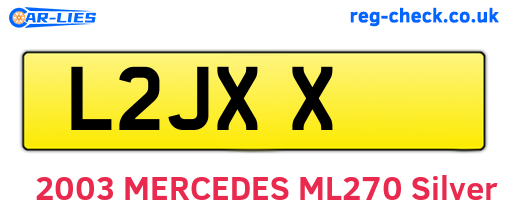 L2JXX are the vehicle registration plates.