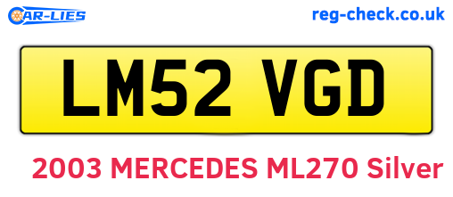 LM52VGD are the vehicle registration plates.