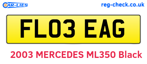 FL03EAG are the vehicle registration plates.