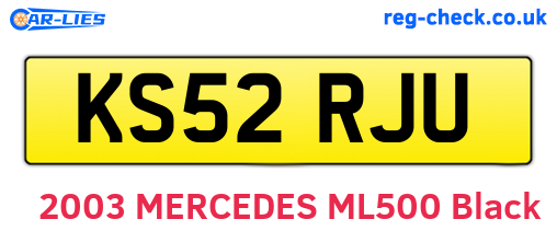 KS52RJU are the vehicle registration plates.