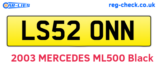 LS52ONN are the vehicle registration plates.