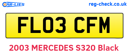 FL03CFM are the vehicle registration plates.