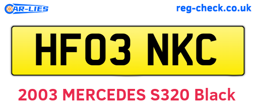 HF03NKC are the vehicle registration plates.