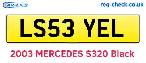LS53YEL are the vehicle registration plates.