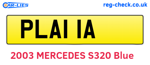 PLA11A are the vehicle registration plates.