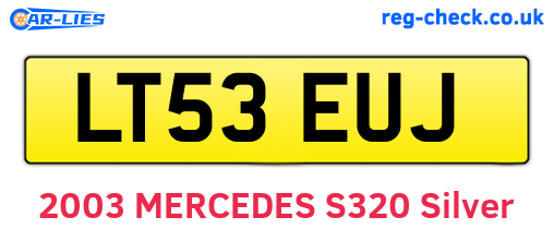 LT53EUJ are the vehicle registration plates.