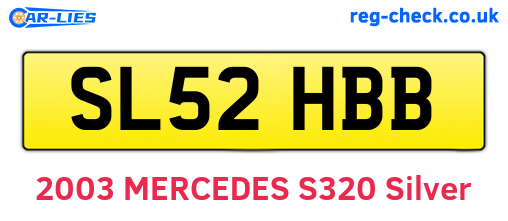 SL52HBB are the vehicle registration plates.
