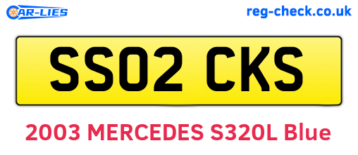 SS02CKS are the vehicle registration plates.