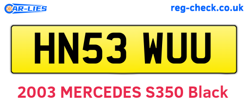 HN53WUU are the vehicle registration plates.