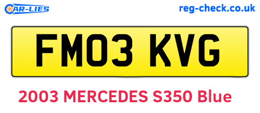 FM03KVG are the vehicle registration plates.