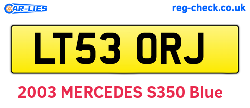 LT53ORJ are the vehicle registration plates.