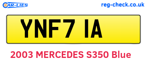 YNF71A are the vehicle registration plates.