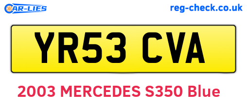 YR53CVA are the vehicle registration plates.