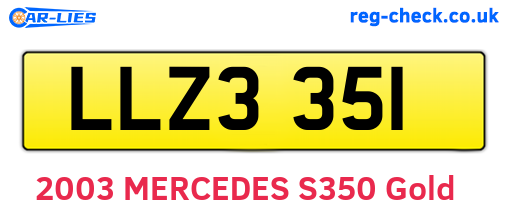 LLZ3351 are the vehicle registration plates.
