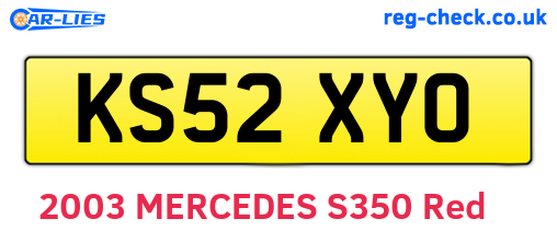 KS52XYO are the vehicle registration plates.