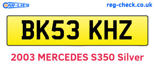 BK53KHZ are the vehicle registration plates.