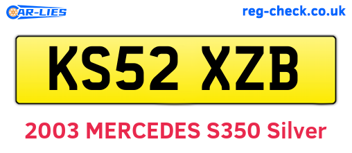 KS52XZB are the vehicle registration plates.