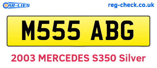 M555ABG are the vehicle registration plates.