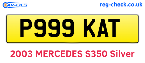 P999KAT are the vehicle registration plates.