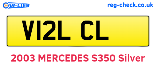V12LCL are the vehicle registration plates.