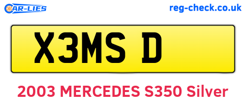X3MSD are the vehicle registration plates.
