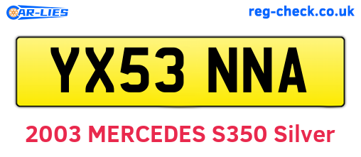 YX53NNA are the vehicle registration plates.