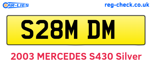 S28MDM are the vehicle registration plates.