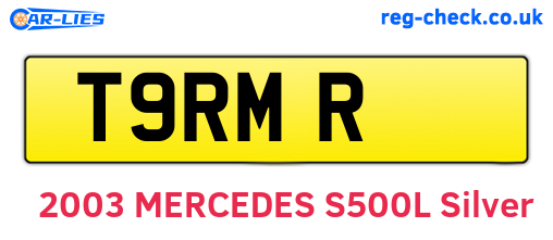 T9RMR are the vehicle registration plates.