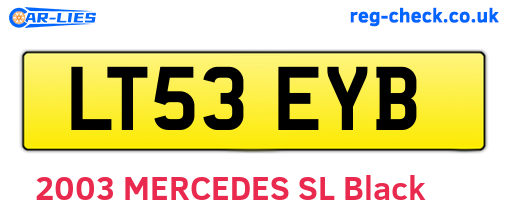 LT53EYB are the vehicle registration plates.