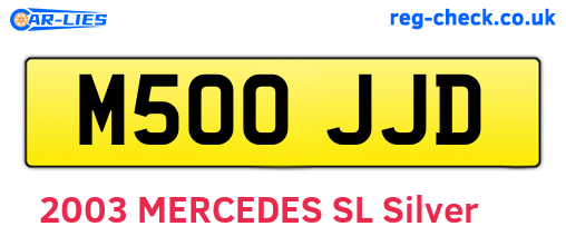 M500JJD are the vehicle registration plates.