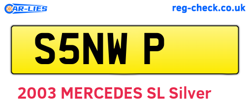 S5NWP are the vehicle registration plates.