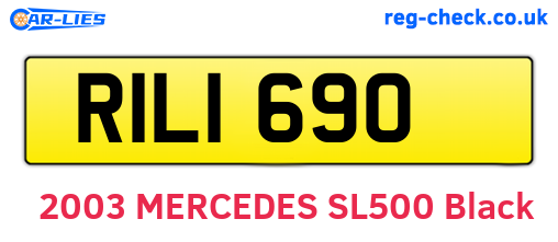 RIL1690 are the vehicle registration plates.