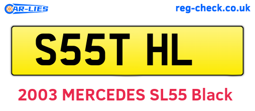 S55THL are the vehicle registration plates.