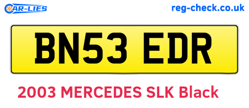 BN53EDR are the vehicle registration plates.
