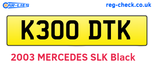 K300DTK are the vehicle registration plates.