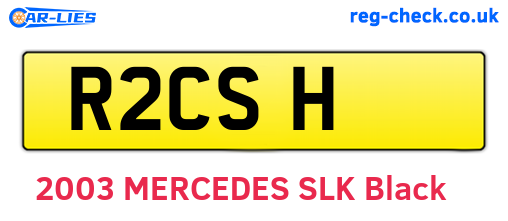 R2CSH are the vehicle registration plates.