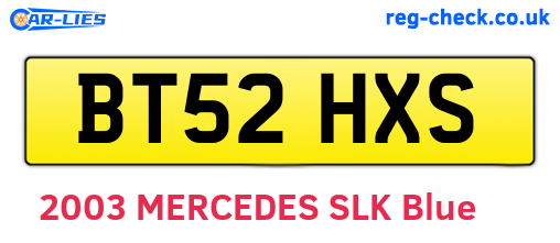 BT52HXS are the vehicle registration plates.