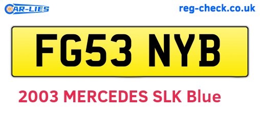 FG53NYB are the vehicle registration plates.