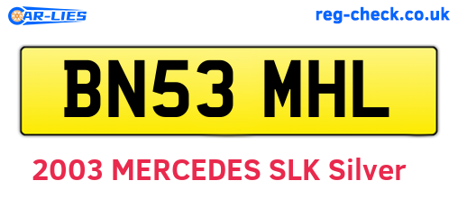BN53MHL are the vehicle registration plates.