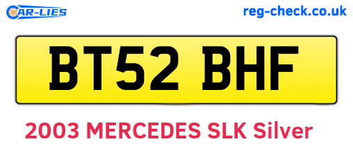 BT52BHF are the vehicle registration plates.