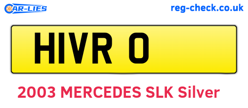 H1VRO are the vehicle registration plates.