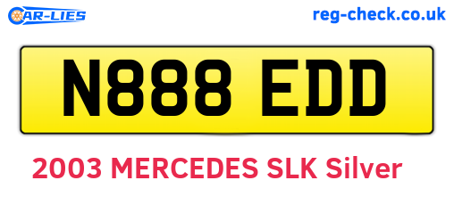 N888EDD are the vehicle registration plates.